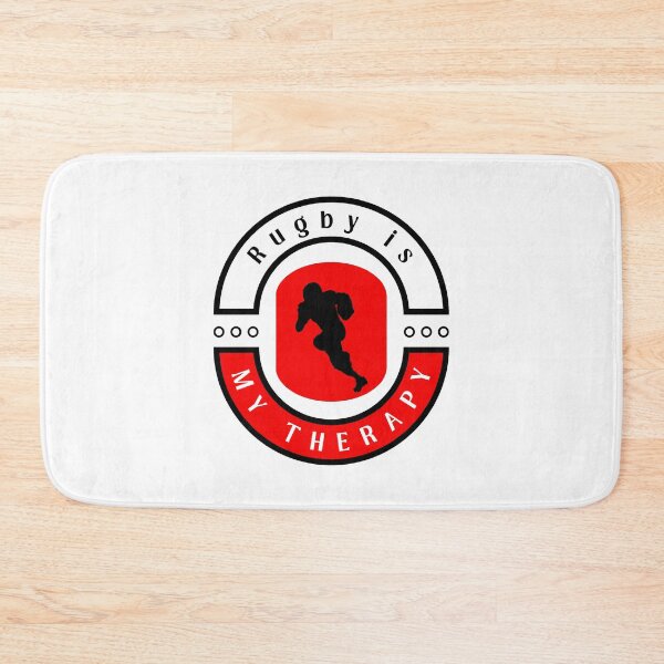 Item preview,  Rugby is my therapy funny motivational design designed and sold by DigitalMagShop.