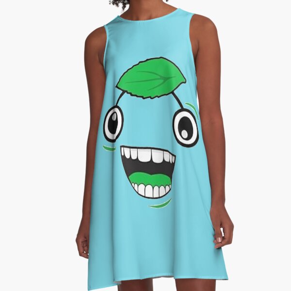 Guava Juice Logo T Shirt Box Roblox Youtube Challenge A Line Dress By Kimoufaster Redbubble - roblox shirt with muscles