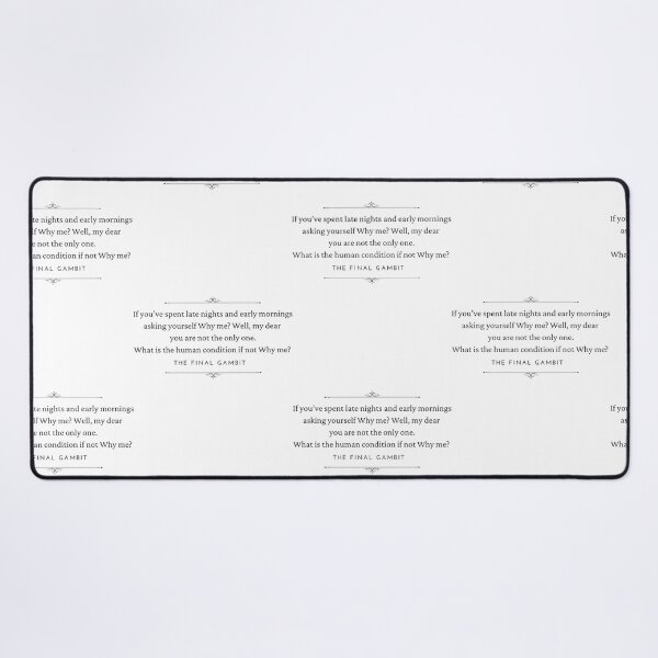Item preview, Why Me The Final Gambit Quote  designed and sold by chiseung188.