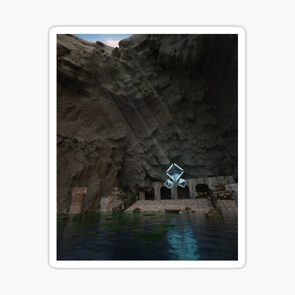 Objet de grotte incandescent Sticker