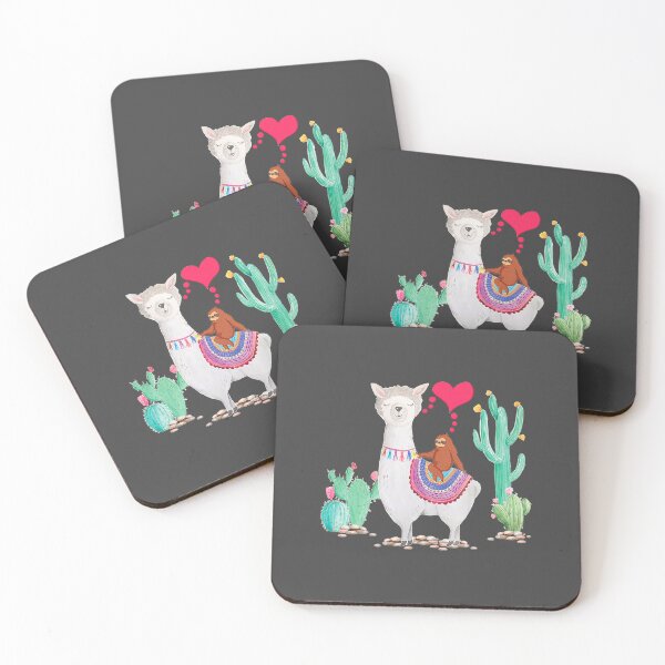 Item preview, Sloth Riding Llama Fun Valentines Day Love Thoughts  designed and sold by staceyhoncht.