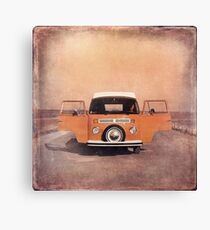 Orange Volkswagen Kombi Canvas Print