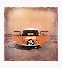 Orange Volkswagen Kombi Photographic Print