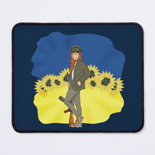 Item preview, Ukrainian girl on the background of the Ukrainian flag designed and sold by KateQR.