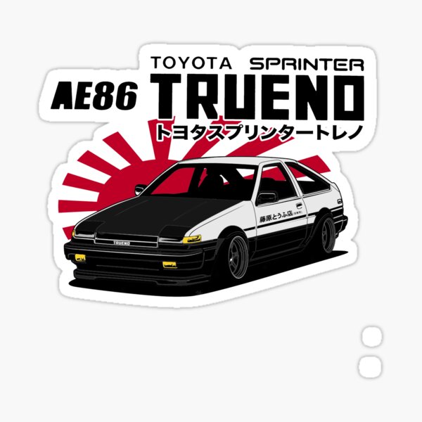 Initial D - AE86 Toyota Trueno Sprinter Sticker for Sale by