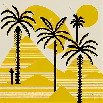 Vorschaubild zum Design Thick Flat Yellow Minimal California Chic Pattern Digital Painting von CodeAndColors
