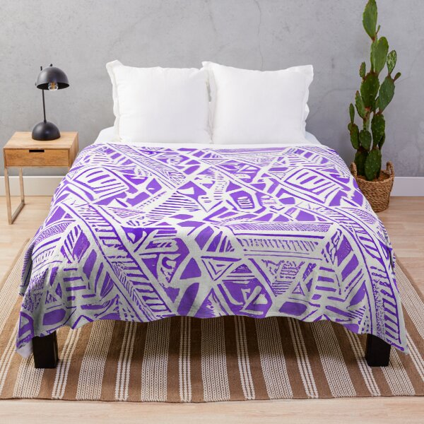 Item preview, Purple Pastel Pacific Islander Pattern Digital Painting designed and sold by CodeAndColors.