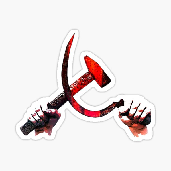 Item preview, Hammer and Sickle in worker's hands designed and sold by Angeleghties.