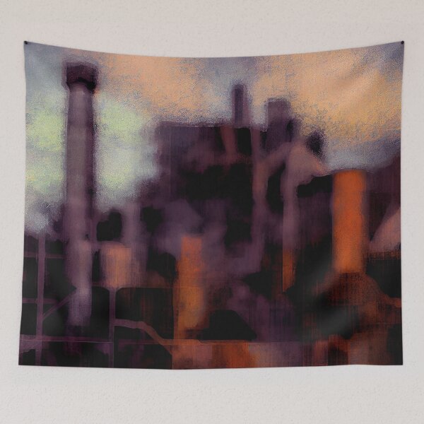 Item preview, Impressionist Industrial Pattern Digital Painting designed and sold by CodeAndColors.