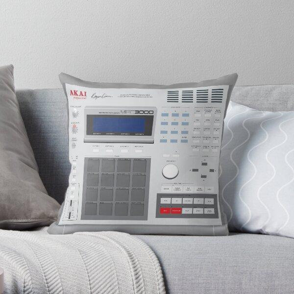 AKAI MPC 3000 Throw Pillow