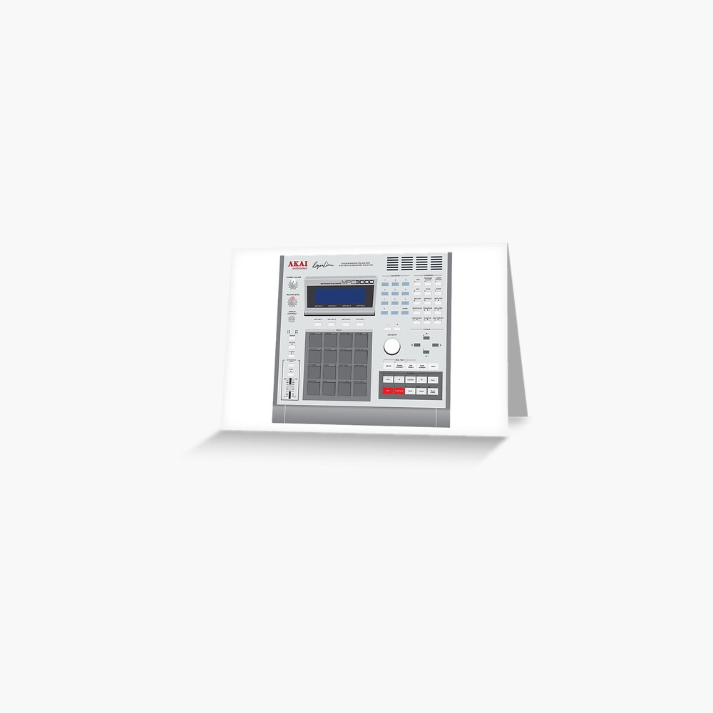 Akai Mpc 3000 Greeting Card By Bl0r Redbubble