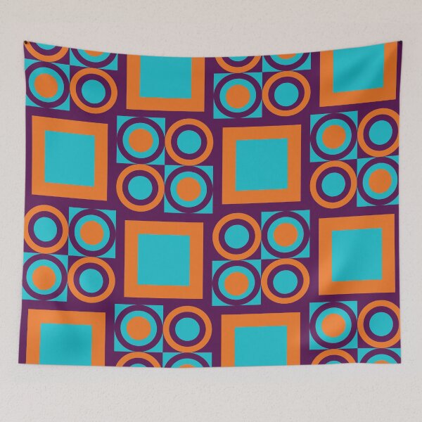 Item preview, retro seventies geometrical pattern designed and sold by pauloneill-art.