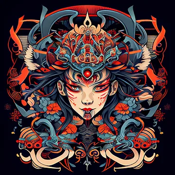 Imagen de la obra Aggressive Soft Dazzling Anime New Traditional Pattern Digital Painting de CodeAndColors