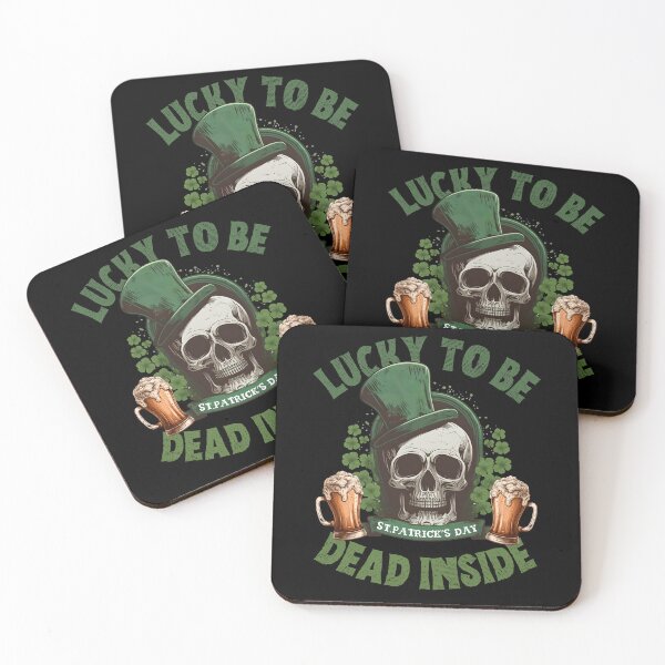 Item preview, Lucky to be dead inside funny skull st patricks day design designed and sold by reka88.
