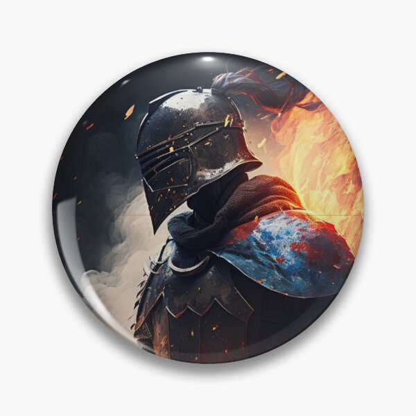 Artikelvorschau, Soldat mit brennender Rüstung im Feuer Artwork entworfen und verkauft von FRSquare.