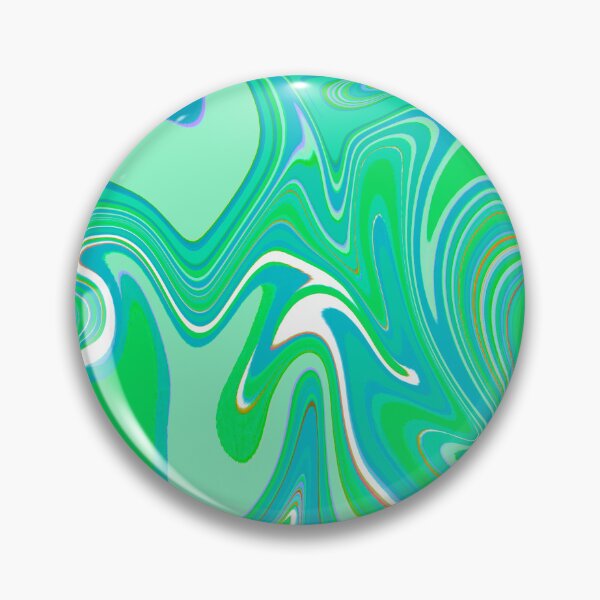 Item preview, Modern Liquid Swirl Abstract Pattern Vibrant Neon Blue, Blue Tones, Green and Blue, Green Tones, Marble Multicolor Design designed and sold by theprintedclub.