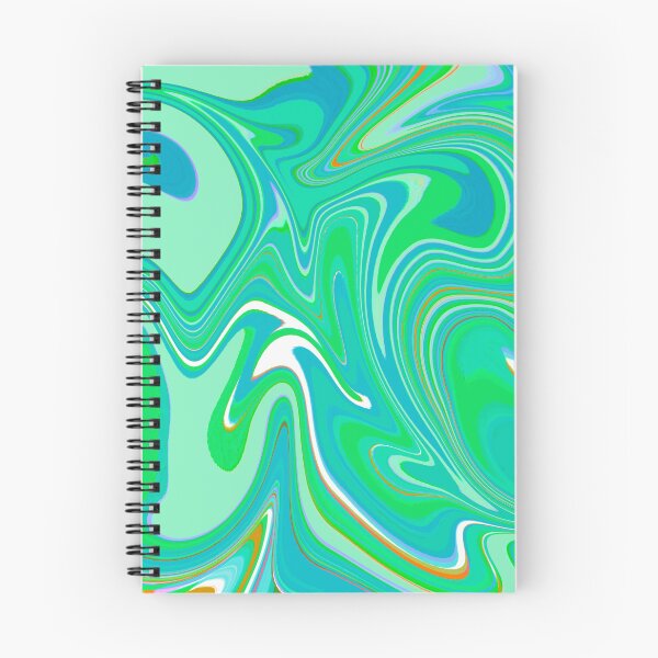 Item preview, Modern Liquid Swirl Abstract Pattern Vibrant Neon Blue, Blue Tones, Green and Blue, Green Tones, Marble Multicolor Design designed and sold by theprintedclub.