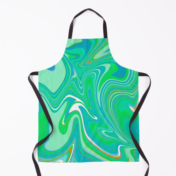 Item preview, Modern Liquid Swirl Abstract Pattern Vibrant Neon Blue, Blue Tones, Green and Blue, Green Tones, Marble Multicolor Design designed and sold by theprintedclub.