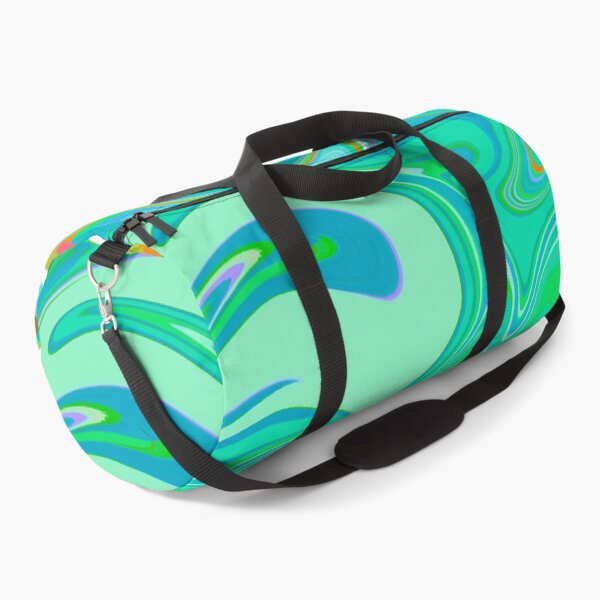 Item preview, Modern Liquid Swirl Abstract Pattern Vibrant Neon Blue, Blue Tones, Green and Blue, Green Tones, Marble Multicolor Design designed and sold by theprintedclub.