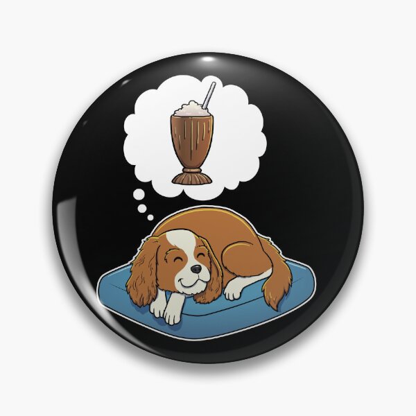 Artikelvorschau, Cavalier King Charles Spaniel dreaming about Chocolate Milkshakes entworfen und verkauft von DoggieDelights.