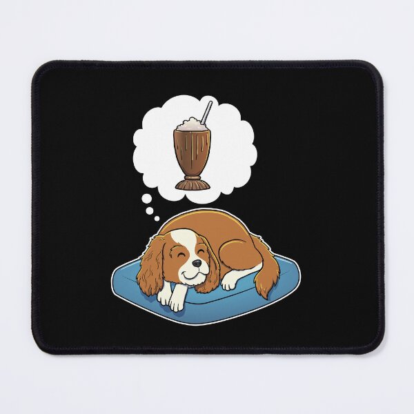 Item preview, Cavalier King Charles Spaniel dreaming about Chocolate Milkshakes designed and sold by DoggieDelights.