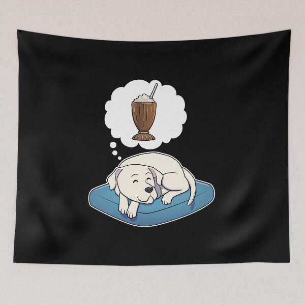 Item preview, Dogo Argentino dreaming about Chocolate Milkshakes designed and sold by DoggieDelights.