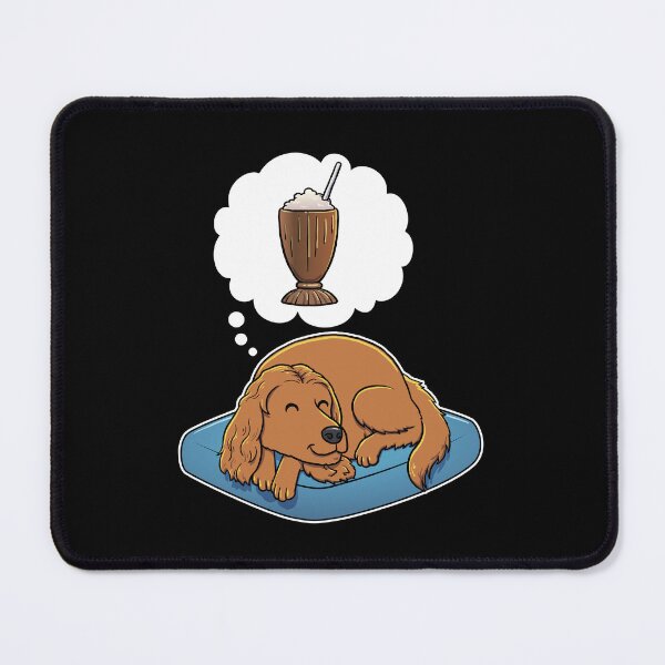 Item preview, English Cocker Spaniel dreaming about Chocolate Milkshakes designed and sold by DoggieDelights.