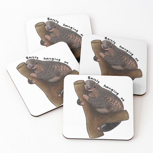 Item preview, A barely hanging on pangolin designed and sold by WonderWildSG.