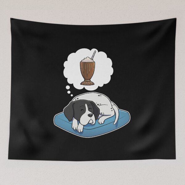 Artikelvorschau, English Pointer dreaming about Chocolate Milkshakes entworfen und verkauft von DoggieDelights.