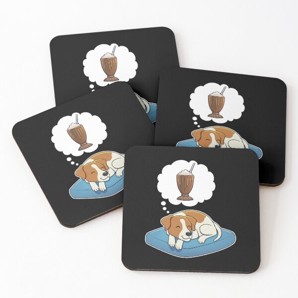Item preview, Jack Russell Terrier dreaming about Chocolate Milkshakes designed and sold by DoggieDelights.