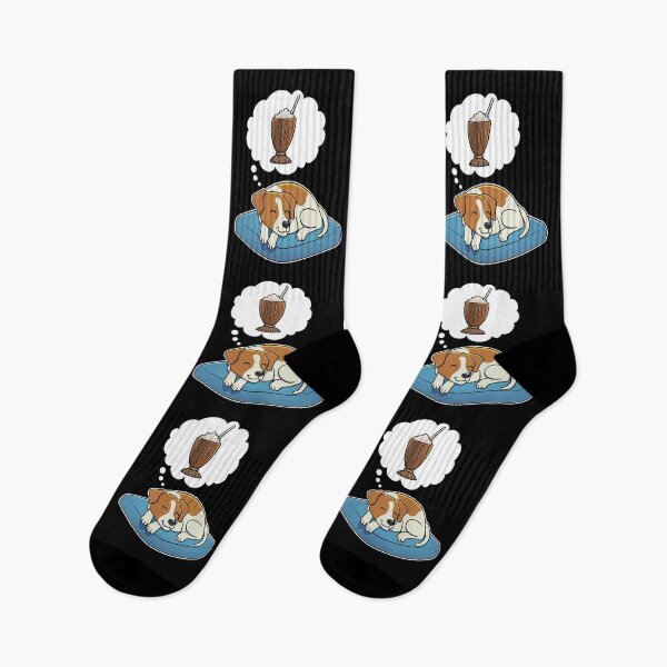 Item preview, Jack Russell Terrier dreaming about Chocolate Milkshakes designed and sold by DoggieDelights.