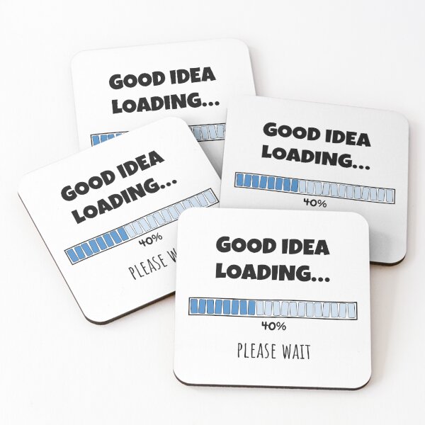 Item preview, Good Idea Loading... Please wait | Funny and witty loading bar text design designed and sold by ArtworkbyEmmy.