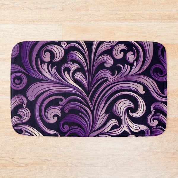 Item preview, Purple Rough Baroque Imagined Art Deco Pattern Digital Painting designed and sold by CodeAndColors.