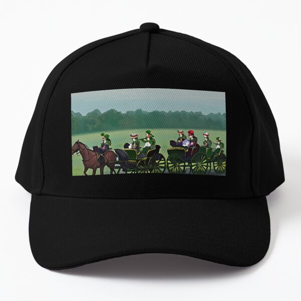 Only the green carriage Rides, rushes in the sky In silvery silence - Artificial intelligence art Baseball Cap
