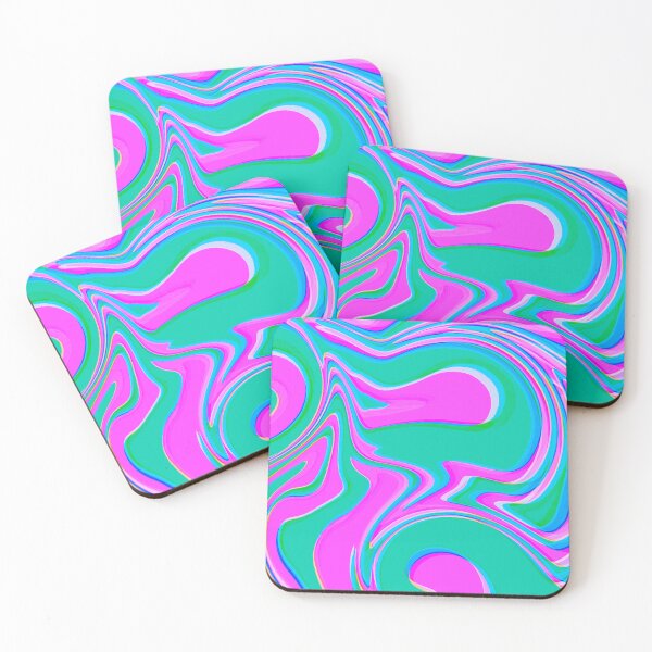 Item preview, Neon Pink, Green,Turquoise, Purple, Pink Tones, Multicolor, Hot Pink and Blue Marble Pattern Design designed and sold by theprintedclub.