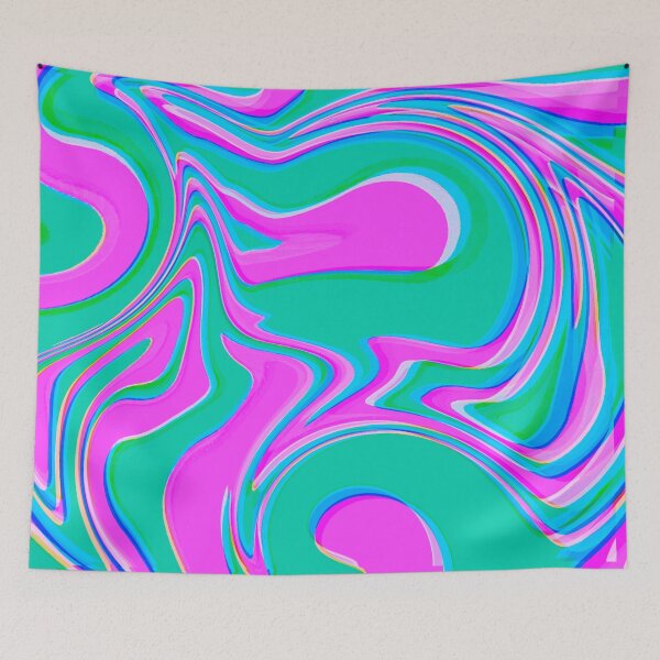 Item preview, Neon Pink, Green,Turquoise, Purple, Pink Tones, Multicolor, Hot Pink and Blue Marble Pattern Design designed and sold by theprintedclub.
