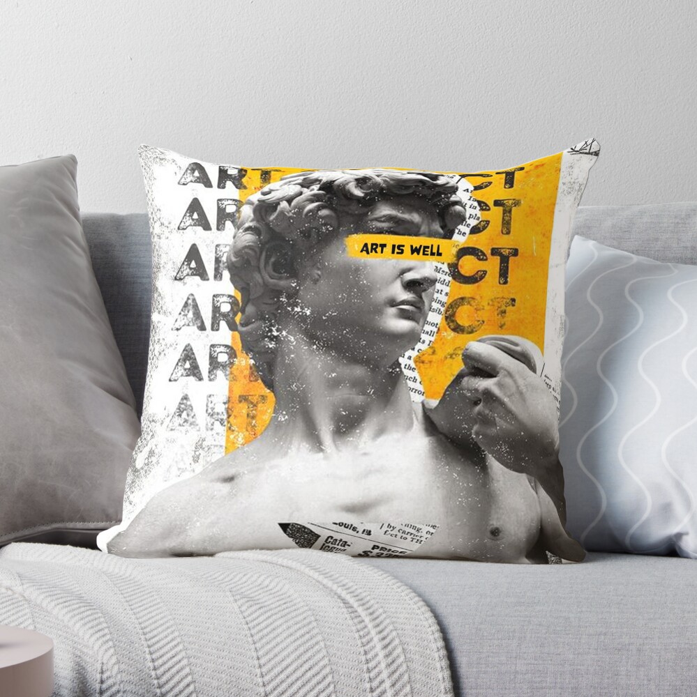 David Robert Joseph Beckham Art Throw Pillow for Sale by obyag