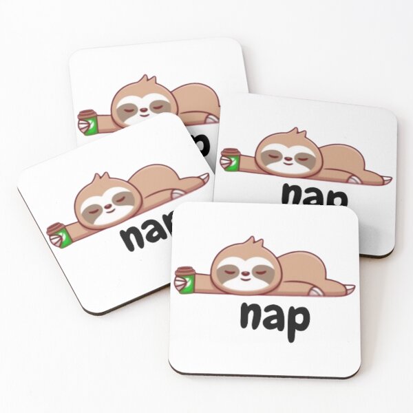 Item preview, Cute sloth sleeping with coffee cup -takes nap designed and sold by MetooStore  ⭐⭐⭐⭐⭐.
