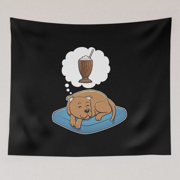 Item preview, Staffordshire Bull Terrier dreaming about Chocolate Milkshakes designed and sold by DoggieDelights.