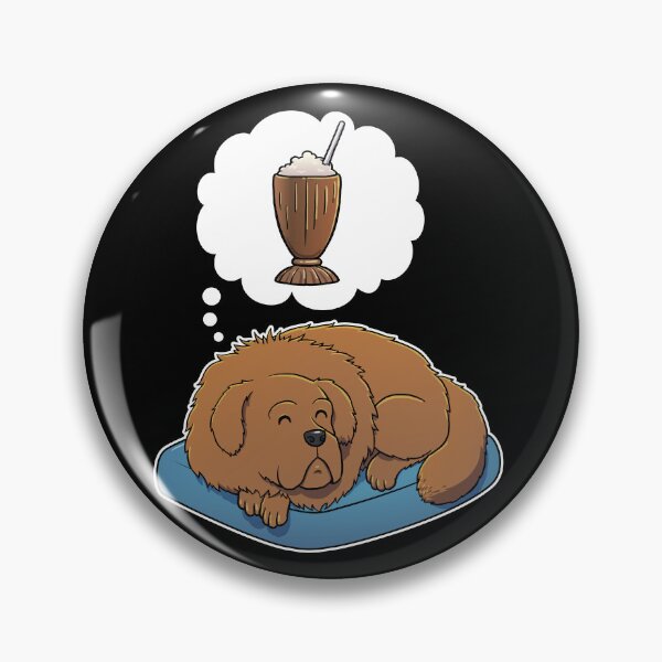 Item preview, Tibetan Mastiff dreaming about Chocolate Milkshakes designed and sold by DoggieDelights.