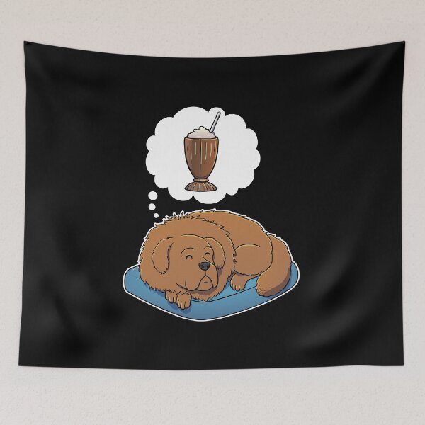 Item preview, Tibetan Mastiff dreaming about Chocolate Milkshakes designed and sold by DoggieDelights.