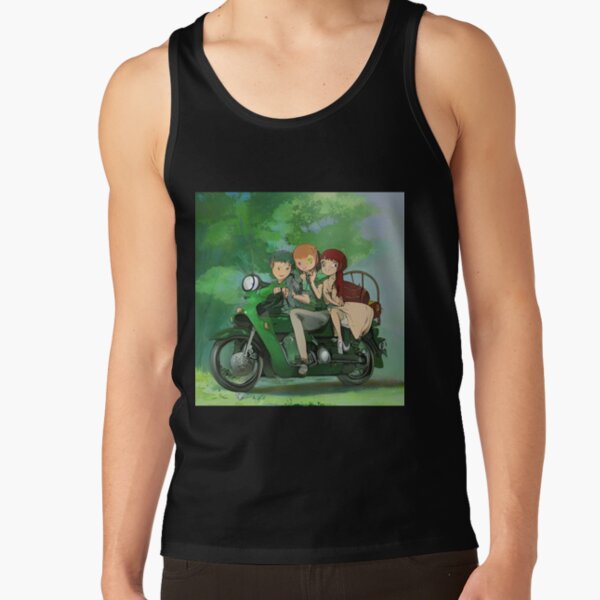 Only the green carriage Rides, rushes in the sky In silvery silence - Artificial intelligence art Tank Top