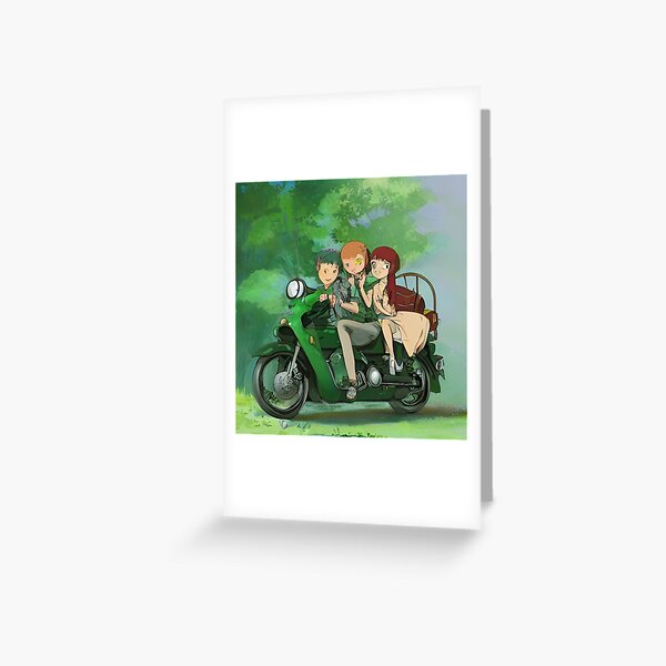 Only the green carriage Rides, rushes in the sky In silvery silence Greeting Card