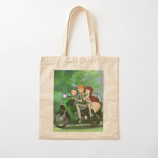 Only the green carriage Rides, rushes in the sky In silvery silence - Artificial intelligence art Cotton Tote Bag