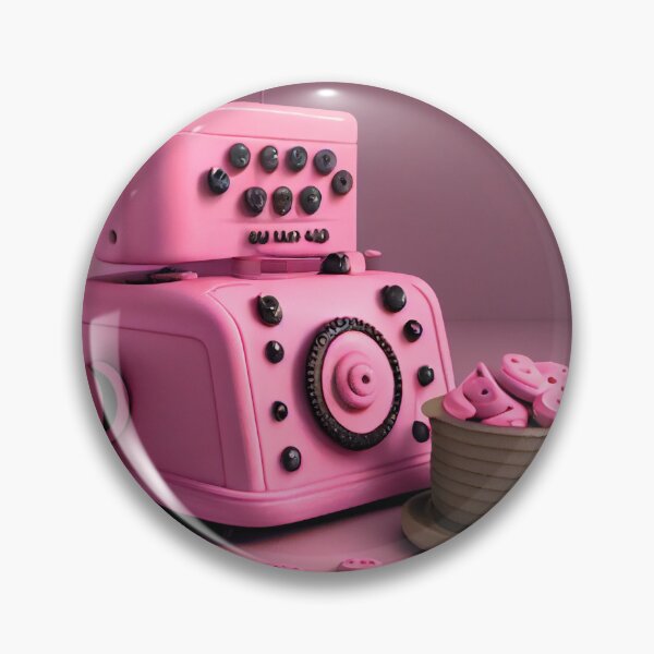 Item preview, Pink Buttons and Cake Digital Painting designed and sold by CodeAndColors.
