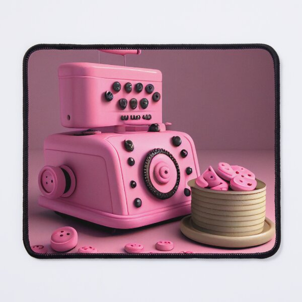 Item preview, Pink Buttons and Cake Digital Painting designed and sold by CodeAndColors.