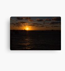 Sunset, Fremantle Harbor, W.A. Canvas Print