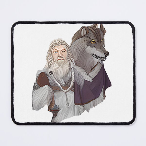 Item preview, Norse God Odin with his two wolves - Nordic/ Scandinavian Mythology designed and sold by BestUncommonTee.
