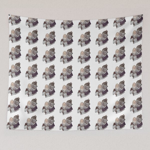Item preview,  Norse God Odin with his two wolves - Nordic/ Scandinavian Mythology designed and sold by BestUncommonTee.