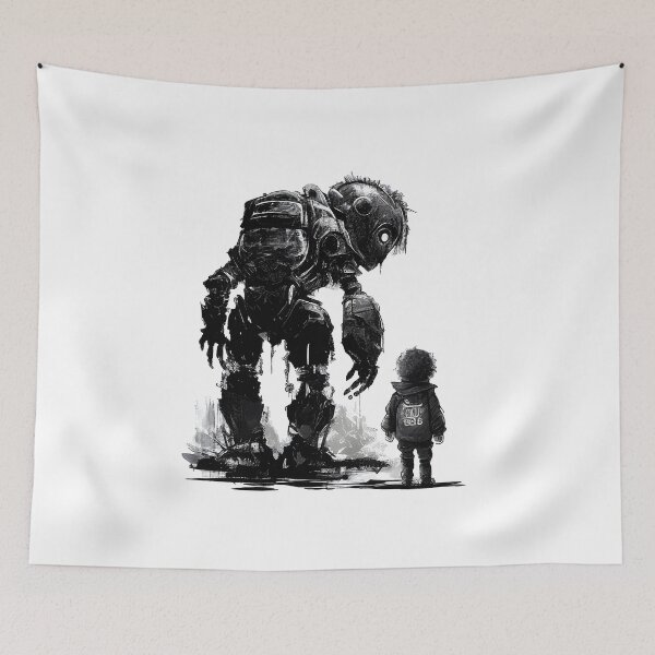 Item preview, Robot and Boy designed and sold by ShadowAndSlate.